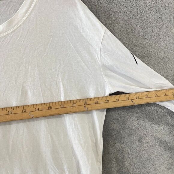 Armani Exchange AX Pima Cotton Ciao White T Shirt 3/4 Sleeve Basic Womens Sz M - Picture 8 of 9